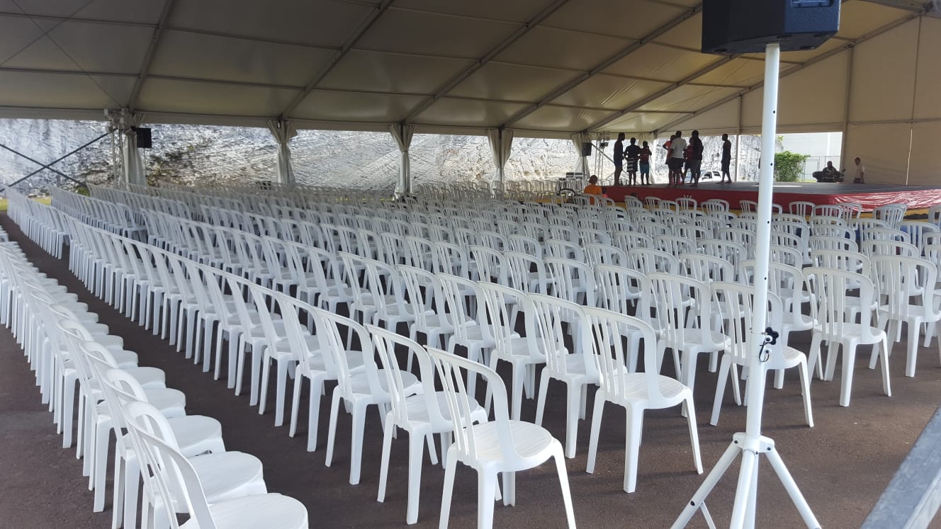 chairs under big tent